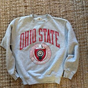 Vintage Ohio State Crewneck Sweatshirt in Gray and Red